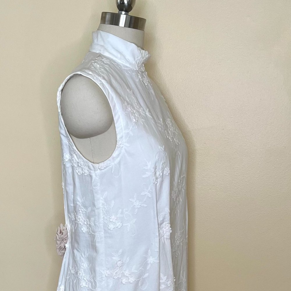 Vintage Vibe cotton embroidered applique dress